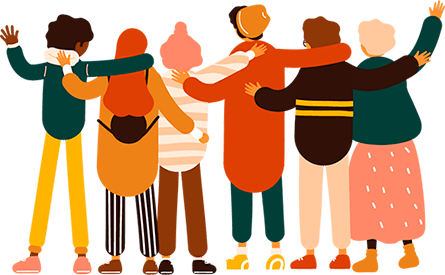 People standing together in solidarity